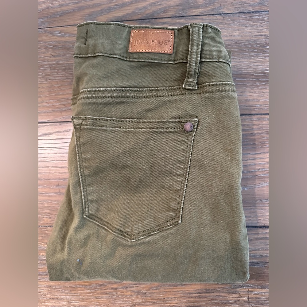 Judy Blue‎ Olive Green Skinny Fit Jeans Size 3/26 Gently Worn